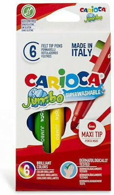 Carioca Jumbo Washable Drawing Markers Thick Set 6 Colors (12 Packages)