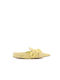 Favela Flat Leather Mules Yellow