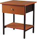 Metallic Bedside Table Brown 42x38x44cm