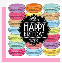 Happy Birthday Macarons Поздравителна Картичка ...