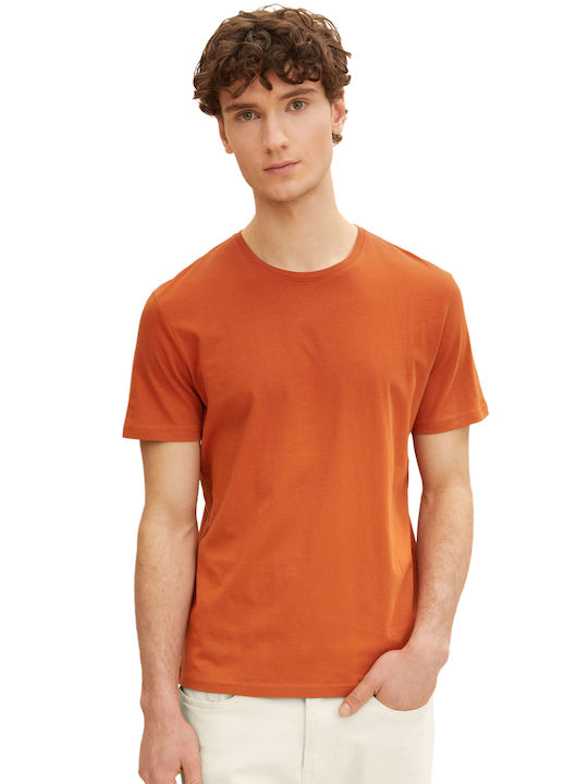 Tom Tailor Herren T-Shirt Kurzarm Orange