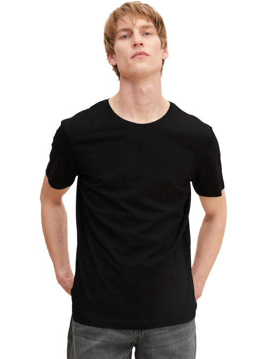Tom Tailor Ανδρικό T-shirt Μαύρο Μονόχρωμο