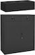 Double-leaf Metallic Outdoor Storage Cabinet with Locking Capability with 2 Shelves Anthracite 90x40x102 cm