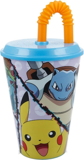 Stor Pokemon - Distorsion Ποτήρι Νερού από Πλαστικό με Καλαμάκι 430ml