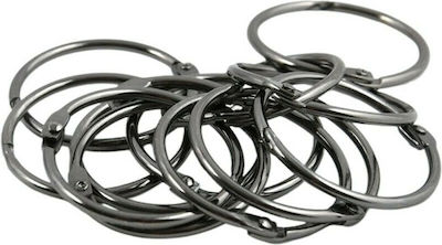 Spirella 10.20590 Metallic Bathroom Curtain Rings Black 12pcs