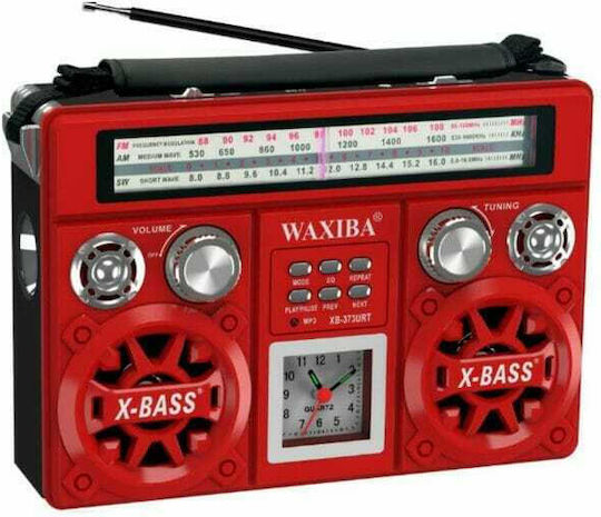 Waxiba XB373BT Retro Φορητό Ραδιόφωνο Επαναφορτιζόμενο με Bluetooth και USB Κόκκινο