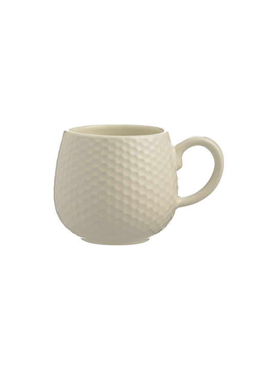 Mason Cash Embossed Honeycomb Κούπα Κεραμική Μπεζ 350ml