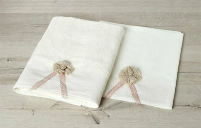 New Life Baptism Towel Set Εκρού