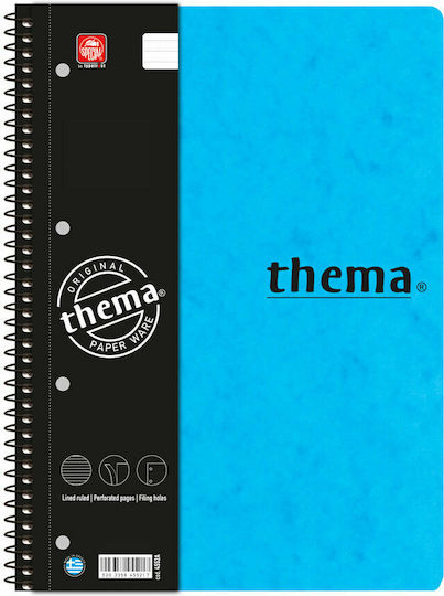 Typotrust Spiral Notebook Ruled A4 5 Subjects Light Blue 1pcs