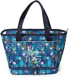 Legami Milano Flora Hand Lunch Bag Blue L24 x W15 x H31cm