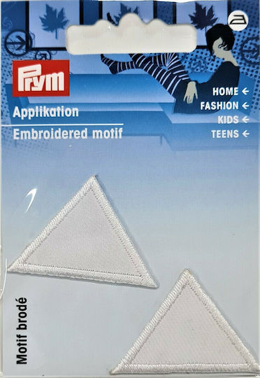 Prym Θερμοκολλητικό Ραπτικής Μοτίφ Άσπρα 2.5x3.5cm 2τμχ