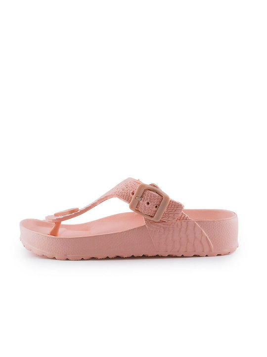 Love4shoes Women's Flip Flops Pink