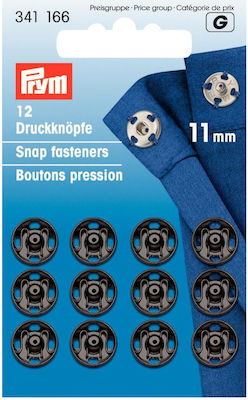 Prym Black Metal Stud Sewing Supply 12pcs 341166