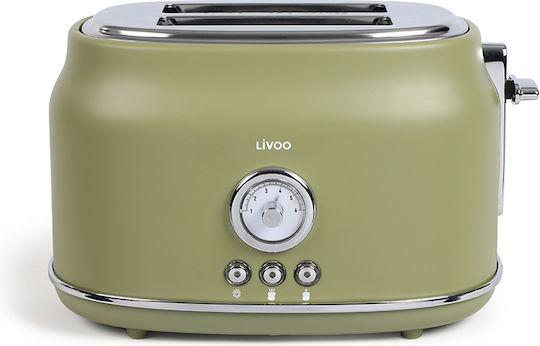 Livoo Φρυγανιέρα 2 Θέσεων 850W Πράσινη