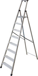 Facal Piu' Su Maxi Σκάλα Αλουμινίου με 7+1 Σκαλοπάτια 242εκ.