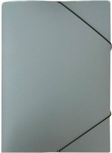 Groovy Plastic File Box with Rubber Band 36x4x26cm Gray