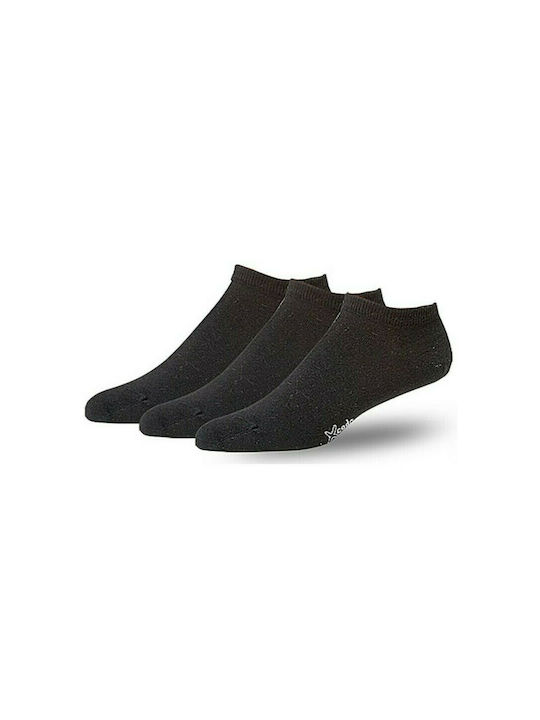 Xcode Unisex Μονόχρωμες Κάλτσες Μαύρες 3Pack