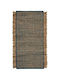 Silk Fashion 1745 Rug Rectangular Summer from Jute with Fringes Petrol