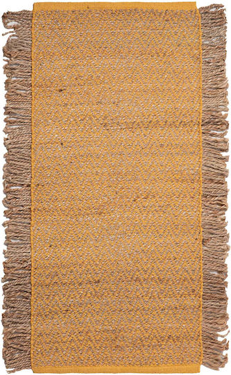 Silk Fashion 1741 Rug Rectangular Summer from Jute with Fringes Sand