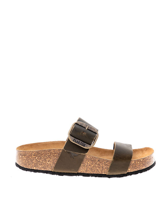 Plakton Leather Women's Flat Sandals Anatomic F...