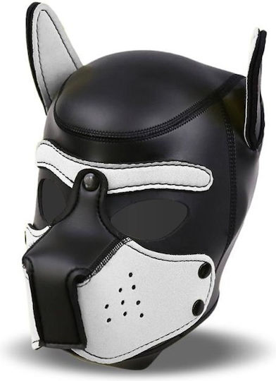 IntoYou Dog Hood With Removable Muzzle BDSM Mask White / Black