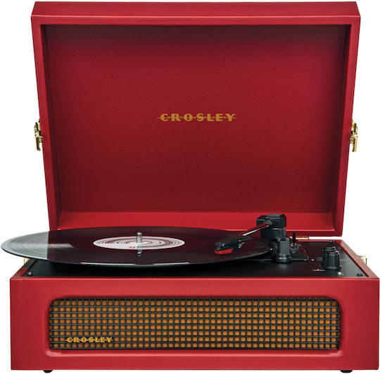 Crosley Voyager CR8017B-BUR Suitcase Turntables with Built-in Speakers Burgundy