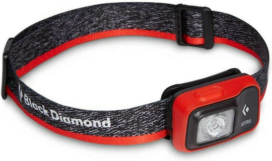 Black Diamond Headlamp LED IPX4 with Maximum Brightness 300lm Astro 300 & BD: 1500 Li-On Red