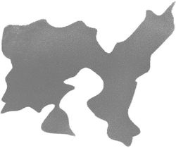 Auto Gs Car Map Stickers Lemnos 8.5 x 7cm in Silver Color 1pcs