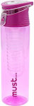 Must 584683 Kids Water Bottle Plastic Pink 700ml