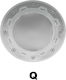 Autoline Stickers Q 15.5 x 15.5cm for Car Gas Cap 1pcs