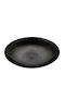 HFA Round Glass Decorative Platter Reflections Dark grey 40x40x7cm