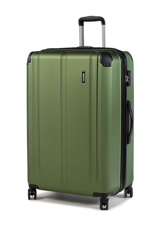 Travelite City Große Hartgrüne Reisekoffer mit 4 Rädern Höhe 77cm