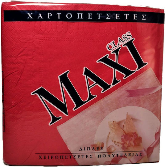 Maxi Class 80 Napkins 2 Ply Red 38x38cm