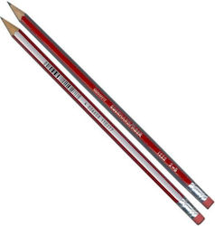 Eberhard Faber Pencil 2B with Eraser Red