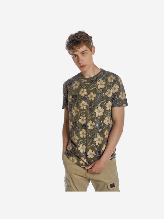 Brokers Jeans Ανδρικό T-shirt Olive Floral