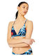 Ovin Vintage Bikini Τριγωνάκι Floral Μπλε