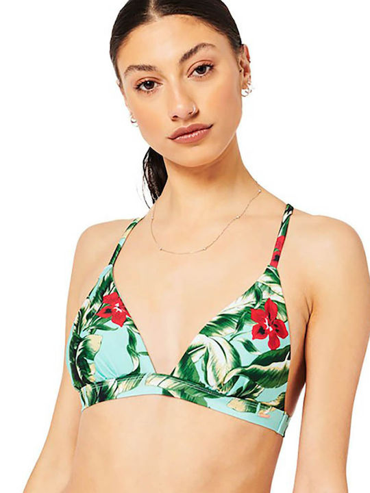 Superdry Bikini Τριγωνάκι Floral Πράσινο