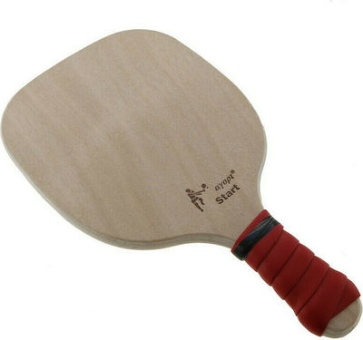 "το αγόρι" Start Beach Racket Beige 420gr with Straight Handle Red