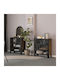 vidaXL Wohnzimmer Vitrine aus Holz und Metall Braune 72x36x82cm