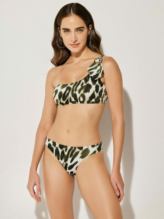 Lida Bikini Un umăr Kaki