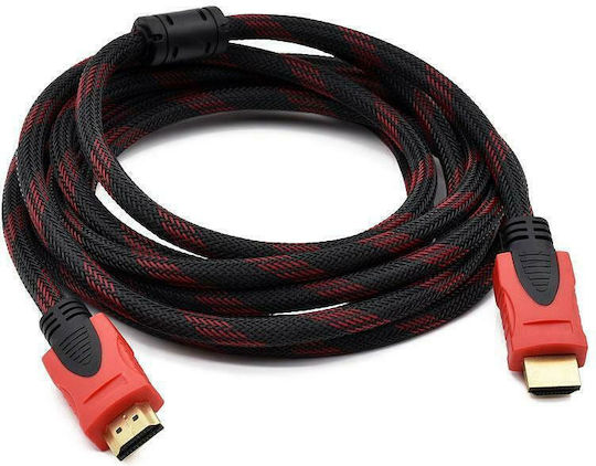 Telemax HDMI 1.4 Hochgeschwindigkeits 1080p 120Hz Kabel HDMI-Stecker - HDMI-Stecker 5m Rote