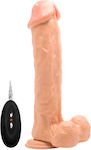 Shots RealRock Vibrating Realistic Cock With Scrotum Realistic Vibrator 30cm Carne