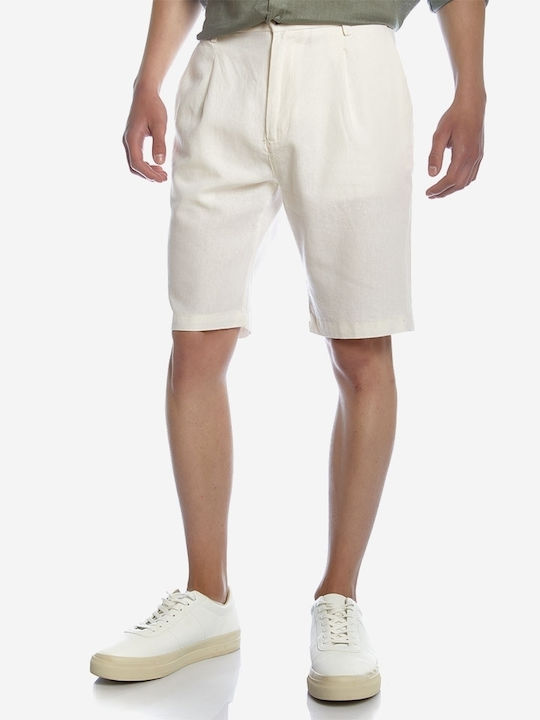 Brokers Jeans Herrenshorts Chino Weiß