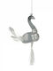 Inart Christmas Fabric Figure Swan Silver Height 22cm 6pcs