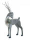 Inart Christmas Fabric Figure Reindeer Gray Height 39cm