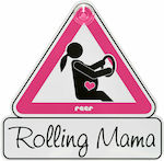 Reer Σήμα Baby on Board με Βεντούζα Rolling Mama Ροζ