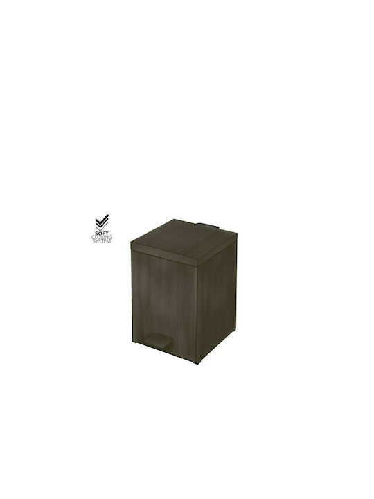 Sanco Inox Toilet Bin with Soft Close Lid 5lt Dark Bronze Mat