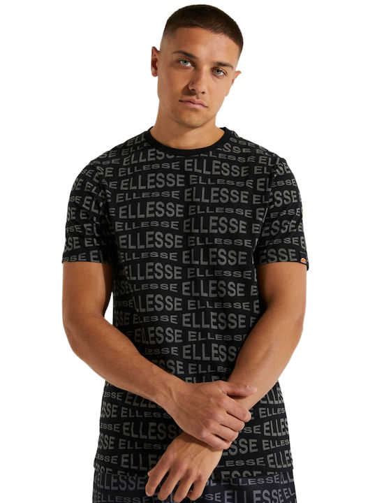 Ellesse Pallo Ανδρικό T-shirt Μαύρο με Στάμπα