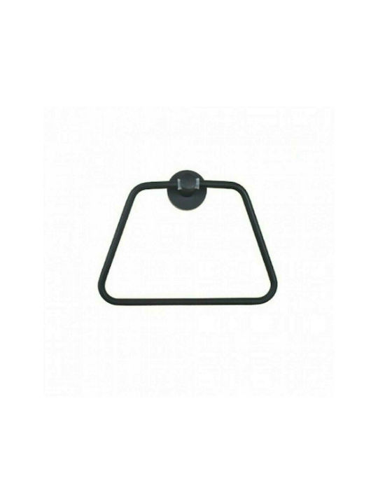 26477 Single Wall-Mounted Bathroom Ring Black