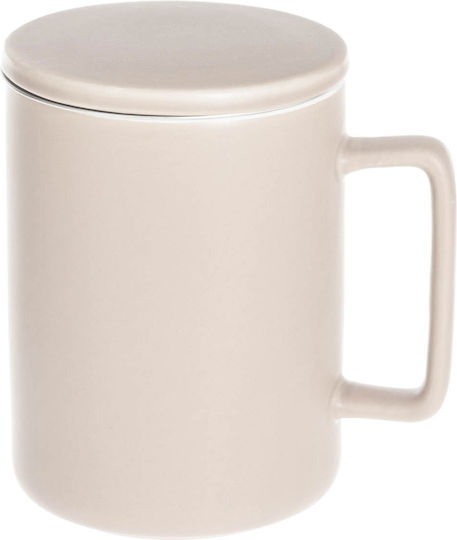 Atmosphera Nature Чаша Керамична с Капак Розова 400ml
